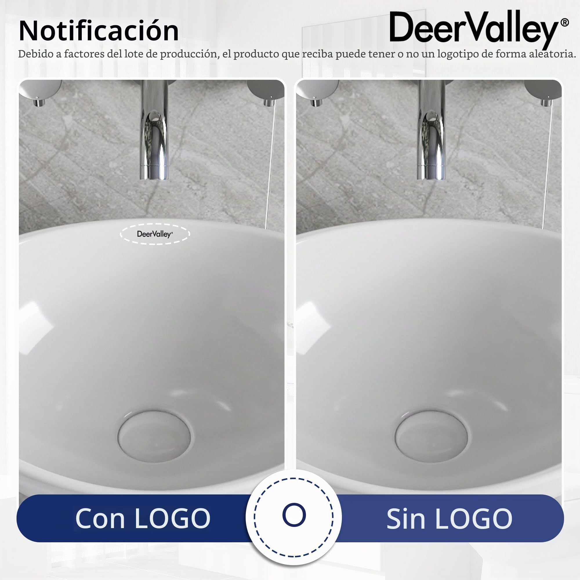 DeerValley Cuenco de lavabo ovalado de cerámica blanca, moderno y lujoso, fácil de instalar y limpiar, ideal para baños pequeños, 400x330mm.