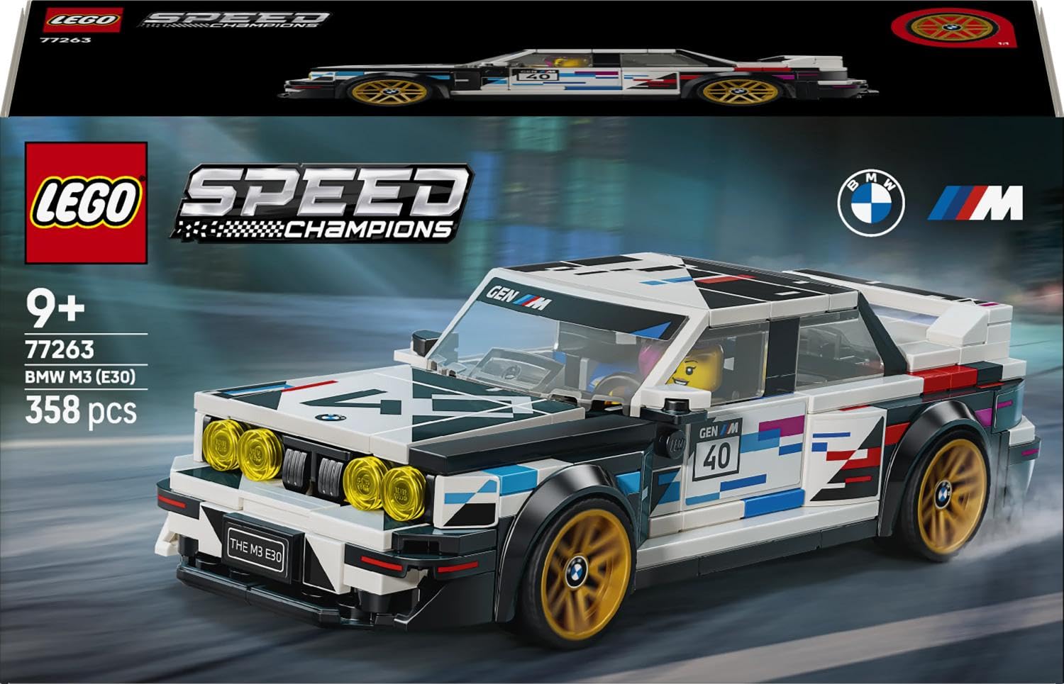 LEGO Speed Champions BMW M3 (E30) - Voiture Jouet - Maquette avec Minifigurine Collector de Pilote - Idée de Cadeau d'anniversaire dès 9 Ans pour Garçon ou Fan de Sport Automobile 77263
