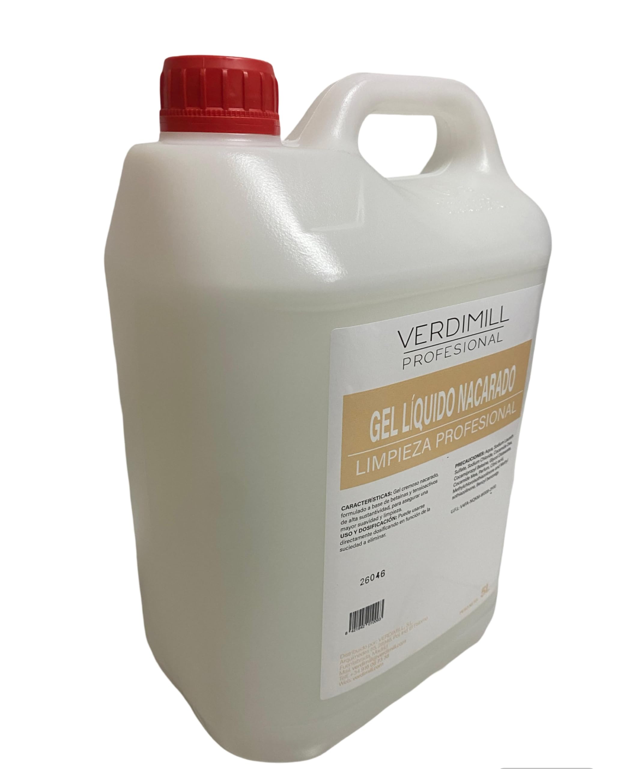 Verdimill - jabon en formato Gel liquido ideal para lavamanos y dispensadores de jabon. garrafa de 5 litros