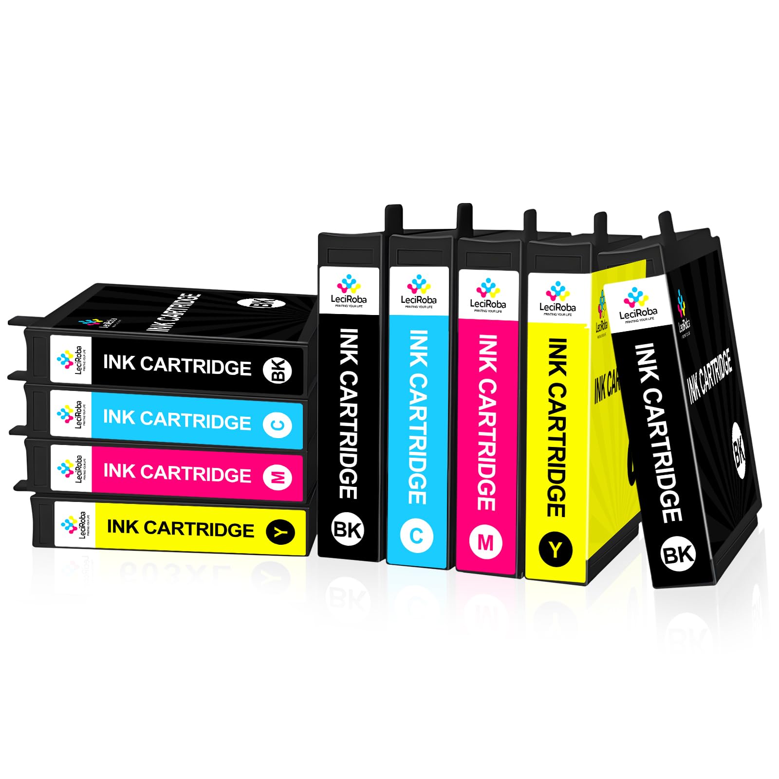 LeciRoba Cartouche pour Expression Home XP-2200 XP-2205 XP-3200 XP-3205 XP-4200 XP-4205 WF-2910DWF WF-2930DWF WF-2935DWF WF-2950DWF (9 Paquets)