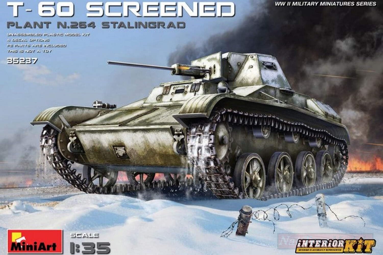 MiniArt Kit da Montare in Scala Compatibile con T-60 Screened Plant.No.264 Stalingrad Kit 1:35 MIN35237