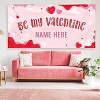 Vista 68 de Cartel de fondo personalizado para el día de San Valentín, decoración de San Valentín, letrero de vinilo con texto en inglés "Be My Valentine
