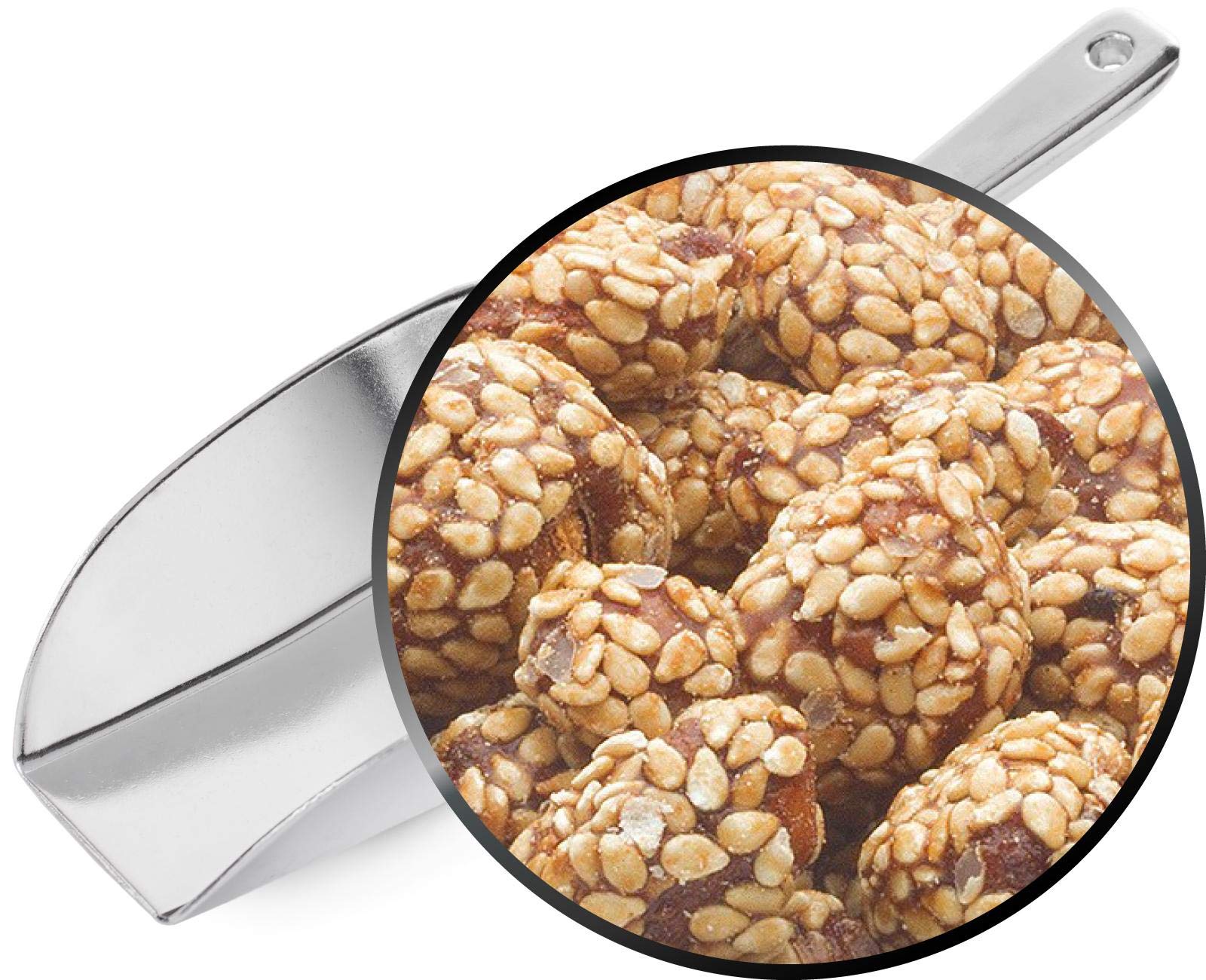 1 x 3kg Gebrannte Erdnusskerne mit Sesam Erdnüsse im karamellisierten Sesam-Mantel mit Vanille & Zimt vegetarisch
