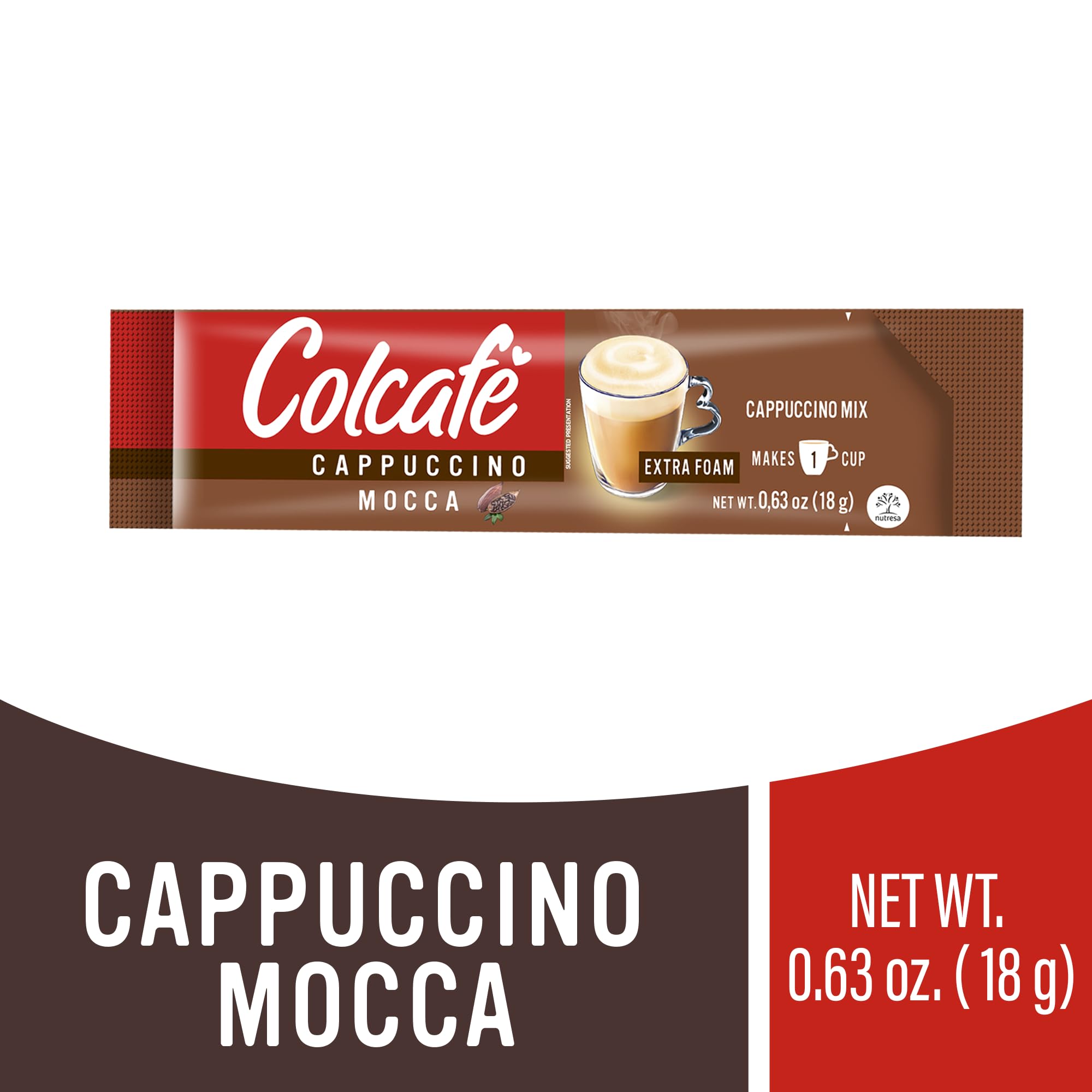 Colcafe Mocca Cappuccino Colombian Coffee Instant Mix, 6-Count