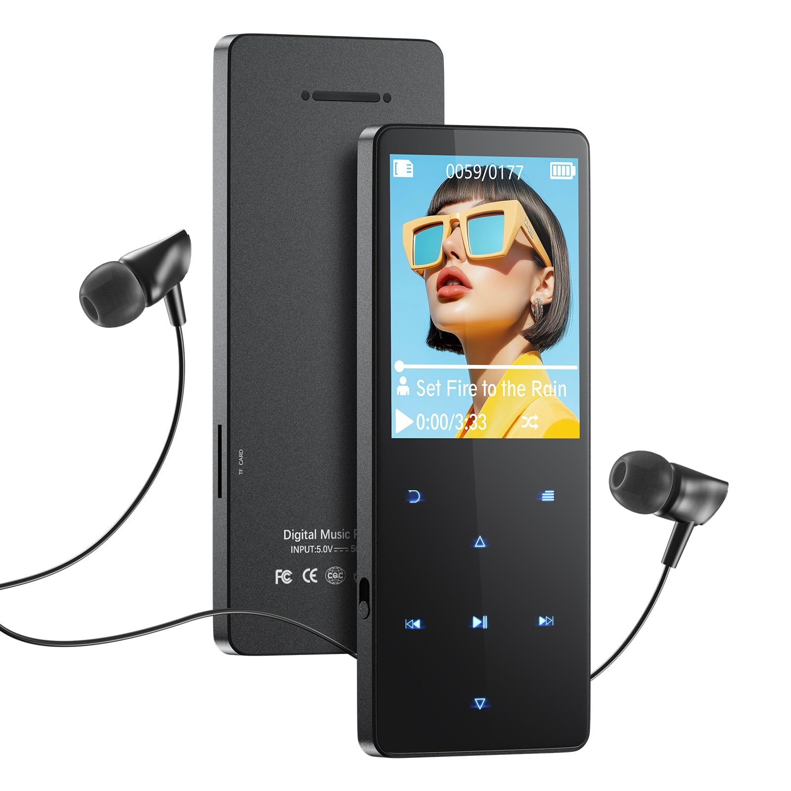 Amazon.co.jp: 64GB mp3プレーヤー bluetooth 5.3、音楽プレイヤー