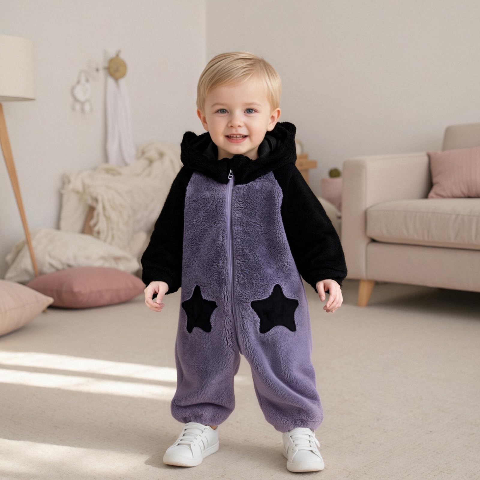 Combinaison polaire à capuchon pour bébé fille et garçon, costume d'Halloween, cosplay, chaude, pour l'automne et l'hiver