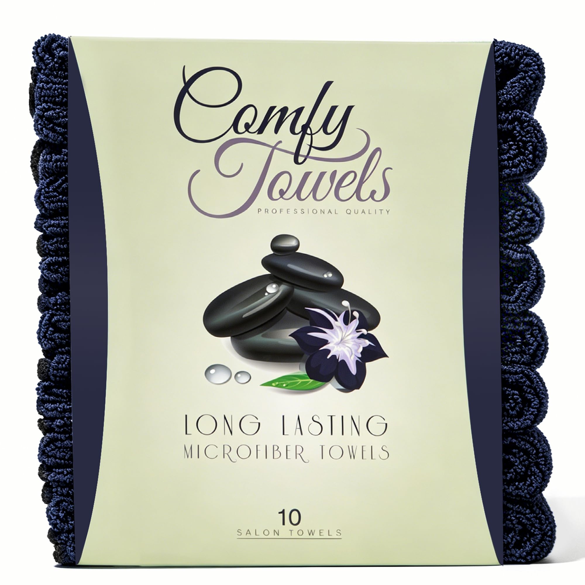 Comfy Microfiber Salon Towels 10 Pack, 29" x 16" 29x16 Inch (Pack of 10)