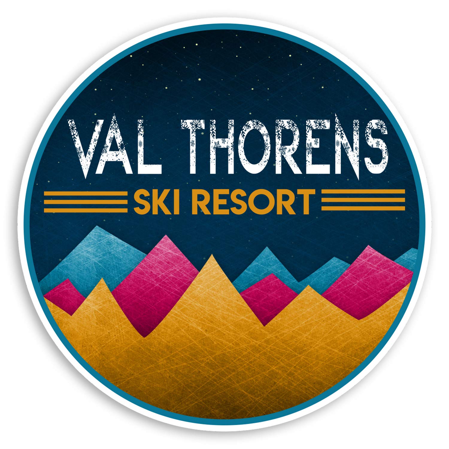 2 x 10cm Val Thorens France Vinyl Stickers - Ski Resort Luggage Sticker #31358 (10cm Wide)