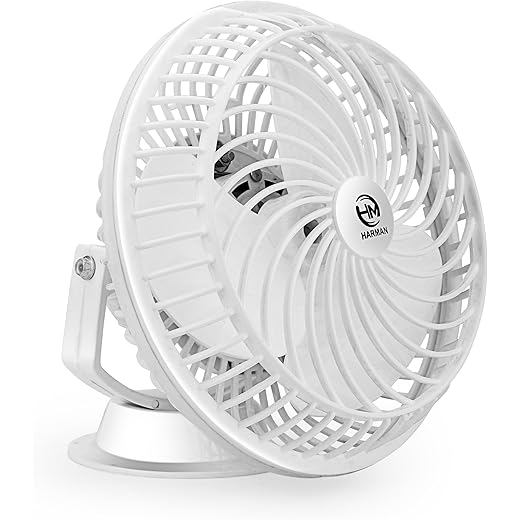 HM Premium Roto Grill Fan Plastic Cabin Fan 12 Inch | 300 MM Air High Speed | 3 in 1 Multipurpose (Wall Fan | Ceiling | 1 Year Warranty | (Pack of 1) (White, 9 inch)