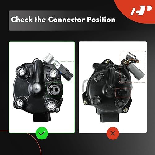 Miniatura 2 de A-Premium Distribuidor de encendido con tapa y rotor compatible con Nissan Frontier 1998-2004, Xterra 2000-2004, Pickup 2006-2010, NP300 2009-2012,