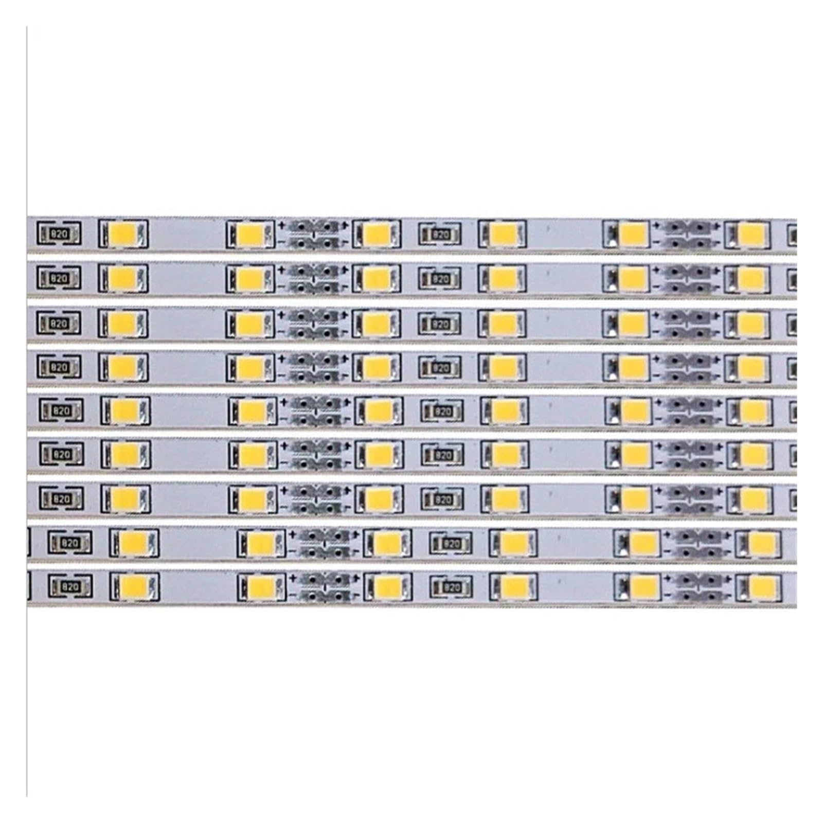 10 Stück 12 V 24 V 4 mm ultradünne, schmale, starre LED-Stableuchte, 72 LEDs/m, 120 LEDs/m, 50 cm, Kabinen-Leuchtkasten(4mm 50cm 36 LEDs,24v Warm White 3000k)