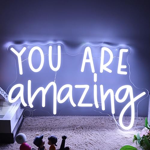 Miniatura 4 de SYLHOME Letrero de Luz de Neón LED Eres Increíble para Dormitorio de Niñas y Niños, Sala de Estar, Salón de Clases, Decoración de Pared Inteligente