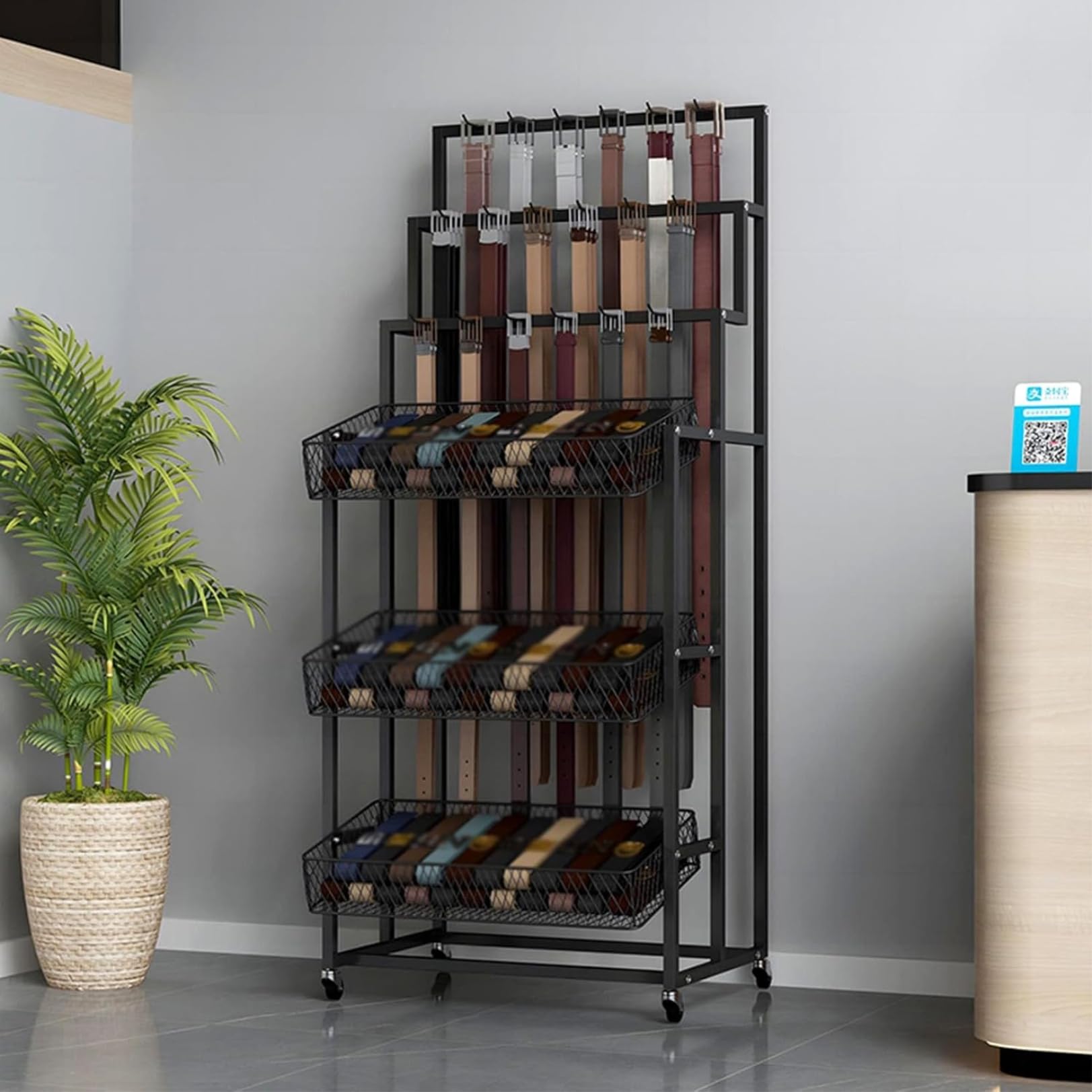 Robuster Gürtelständer für mehrere Gürtel – Metall-Gürtelständer für Schrank, Taekwondo, Geschäft, Schal und Krawatten-Organizer