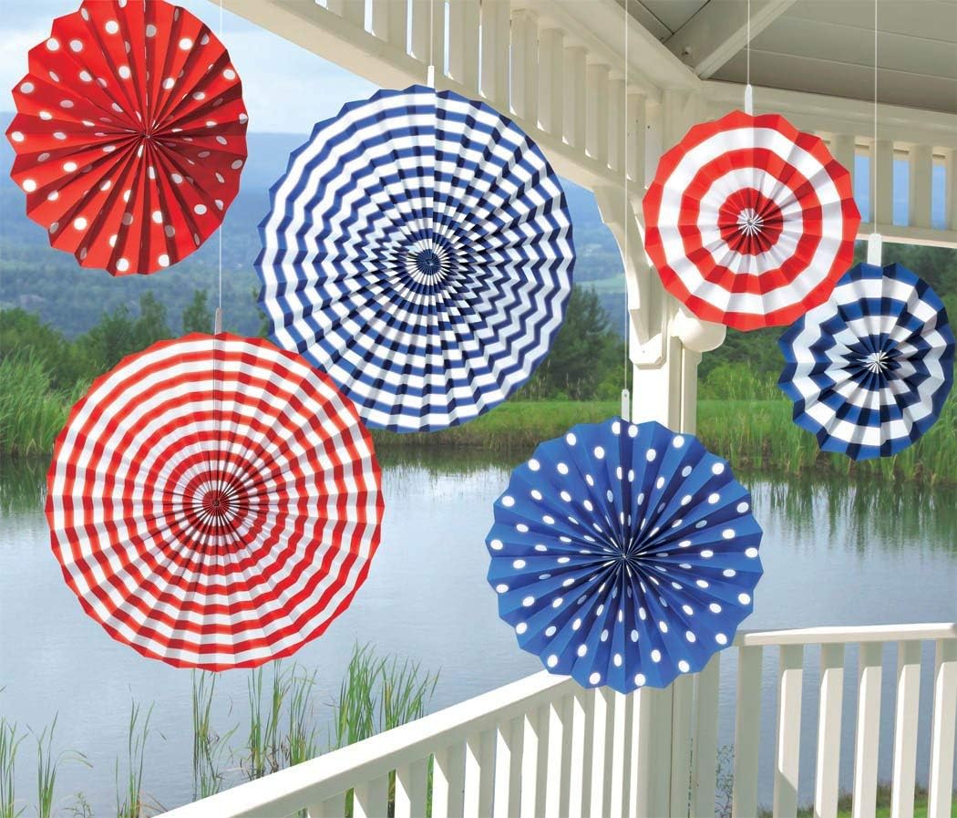 Amscan Paper Fan Party Decorating Kit, 6 pcs