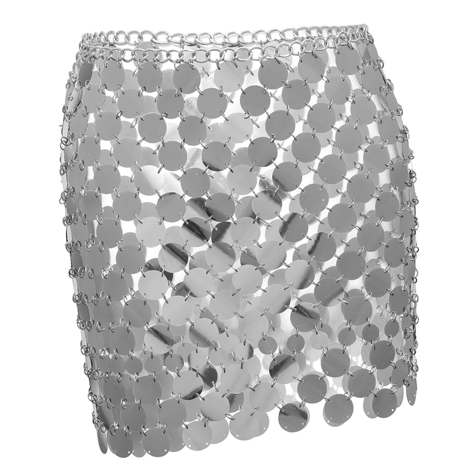 Metal Sequin Skirt Hollow Out Bohemian Shiny for Dance Beach 2pcs | Clothing, Shoes & Accessories | Womens Clothing | Skirts-image-20
