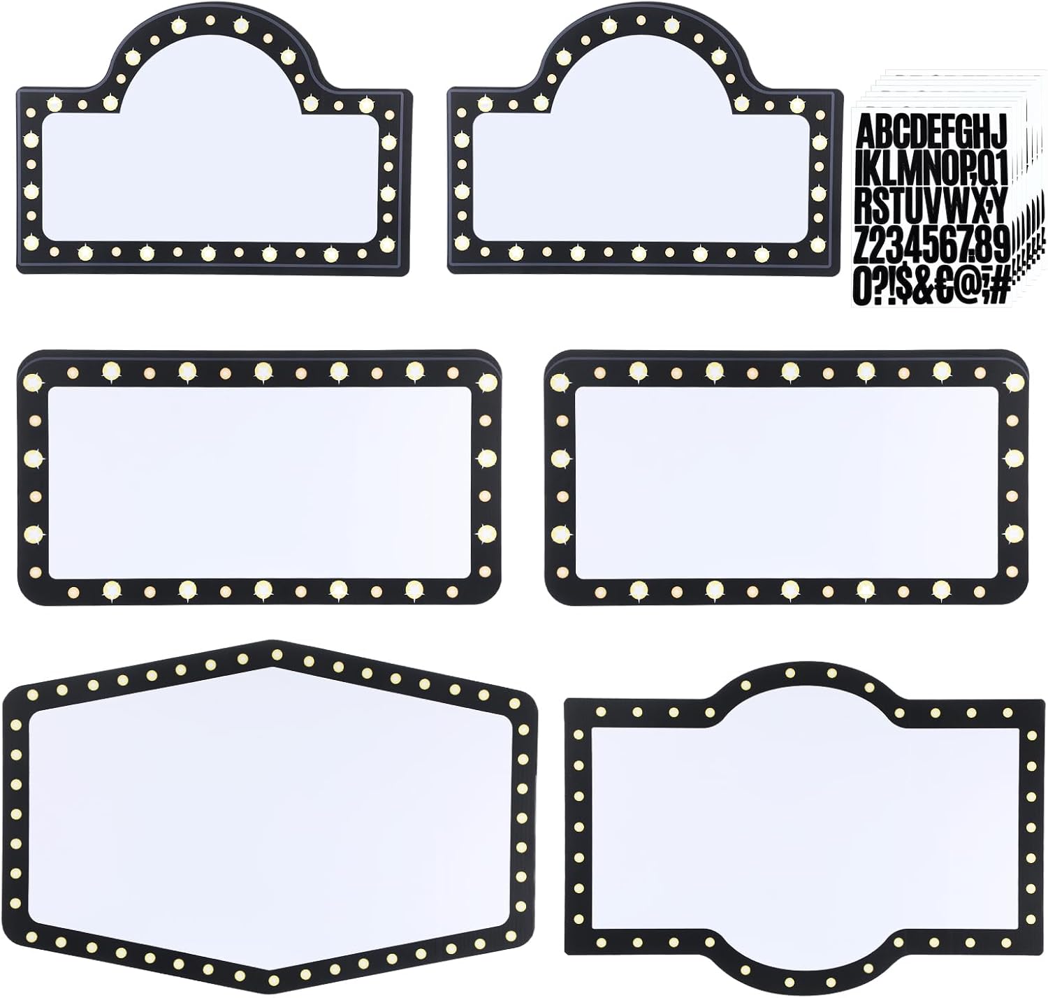 Novabright 6 Pack Wedding Bottle Service Sign with Letters Sticker Bridal Party Entrance Props Nightclub Bottle Reception Sign with 2'' Letter Stickers for Wedding Engagement Party Poster Board
