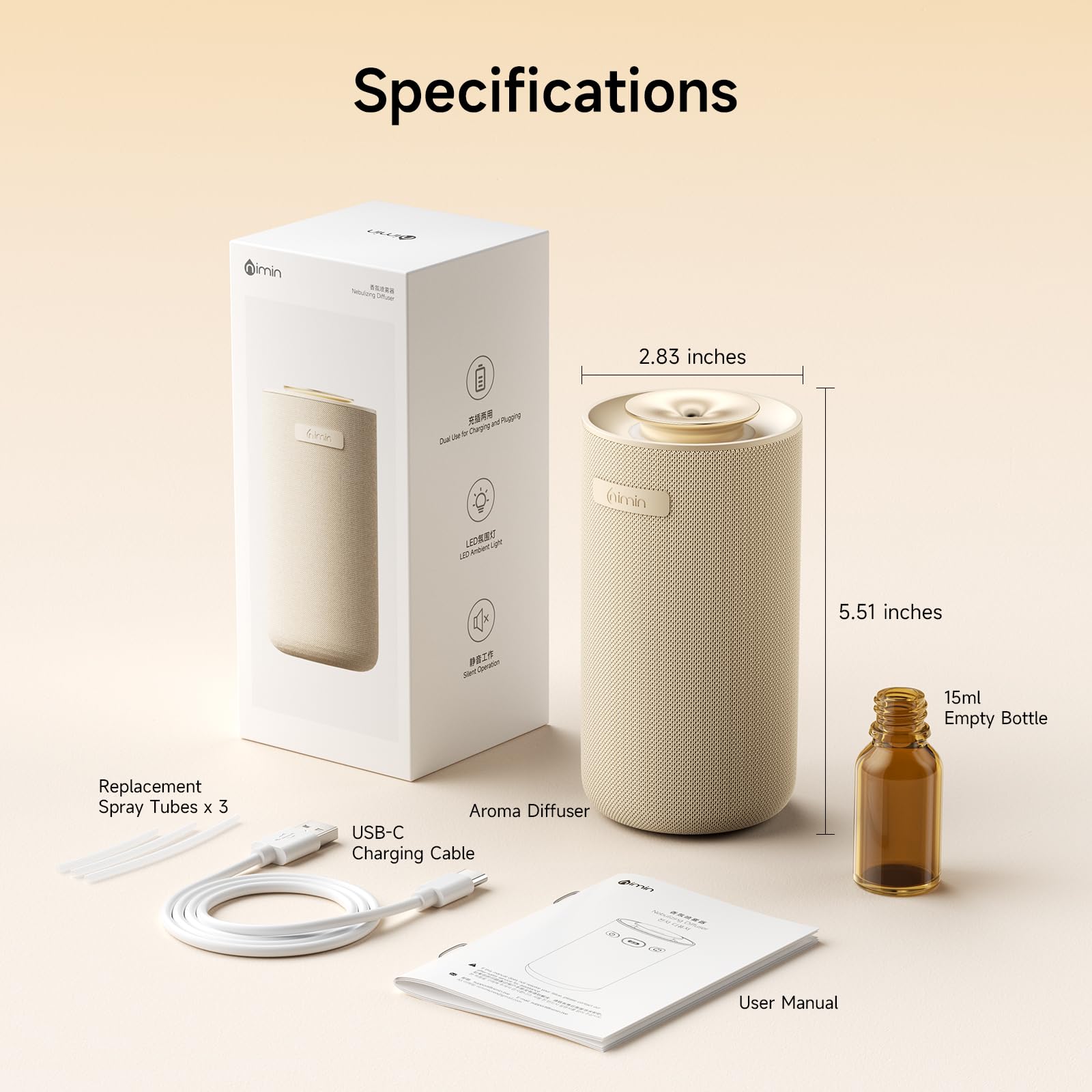 Diffuseur d‘Huiles Essentielles & Diffuseur de Parfum Maison - Diffuseur Huiles Essentielles Voiture Automatique, Mode Interchangeable, Intensité Réglable 5/10/15ml