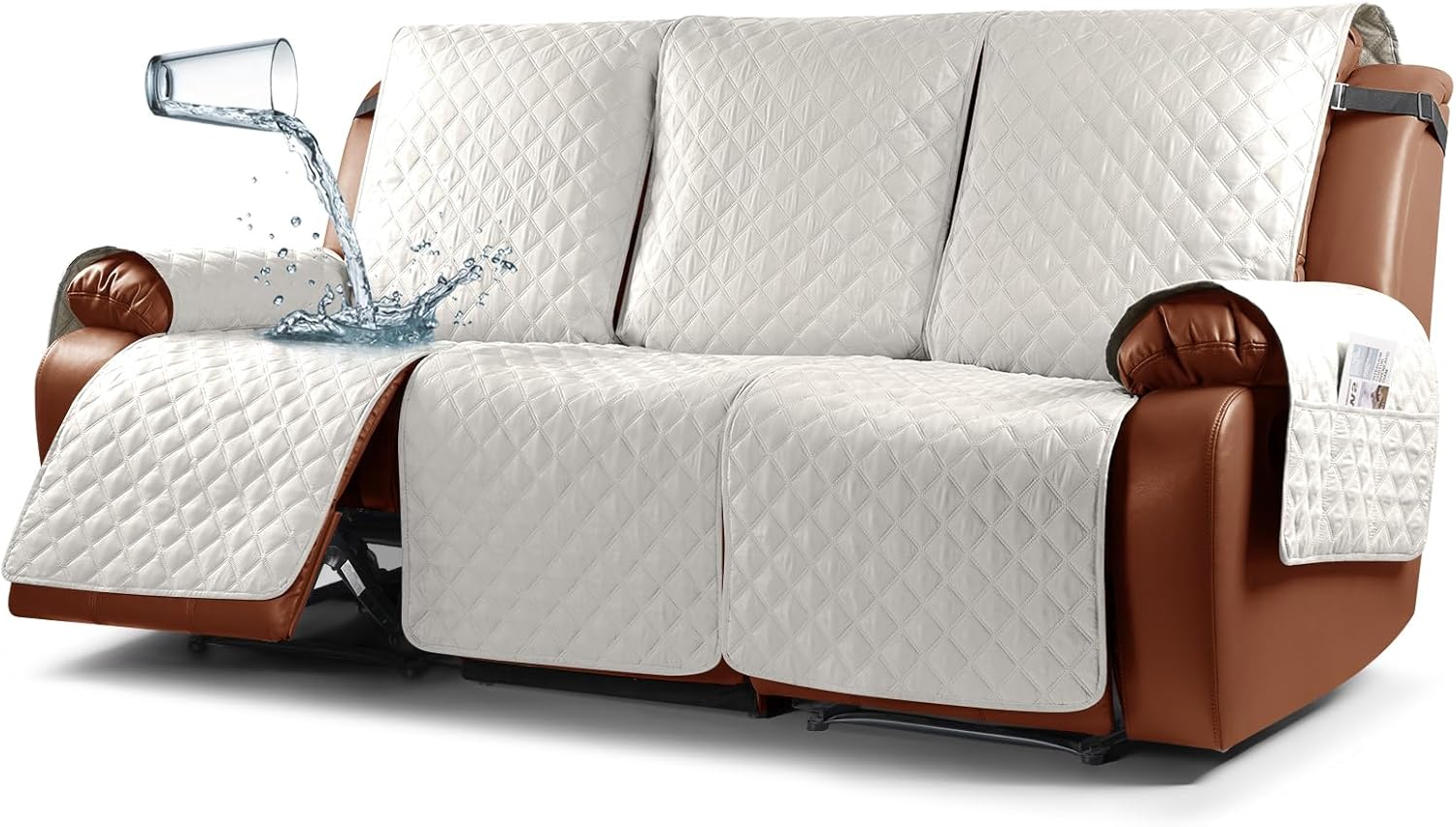 Ruaozz Waterproof Recliner Sofa Cover 1Piece Couch Covers