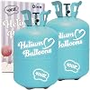 Wout Helium Gas Balloons, 13.5 gal 400 L, For Parties, Birthdays, Celebrations, Weddings, Commercial Use, Large Capacity, Used by Many Balloon Shops, Sky Blue, 13.5 gal 400 L, 2 Packs