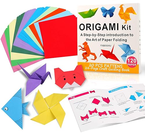 Origami Paper Kit with Instructions Book 20 Easy Origami Projects