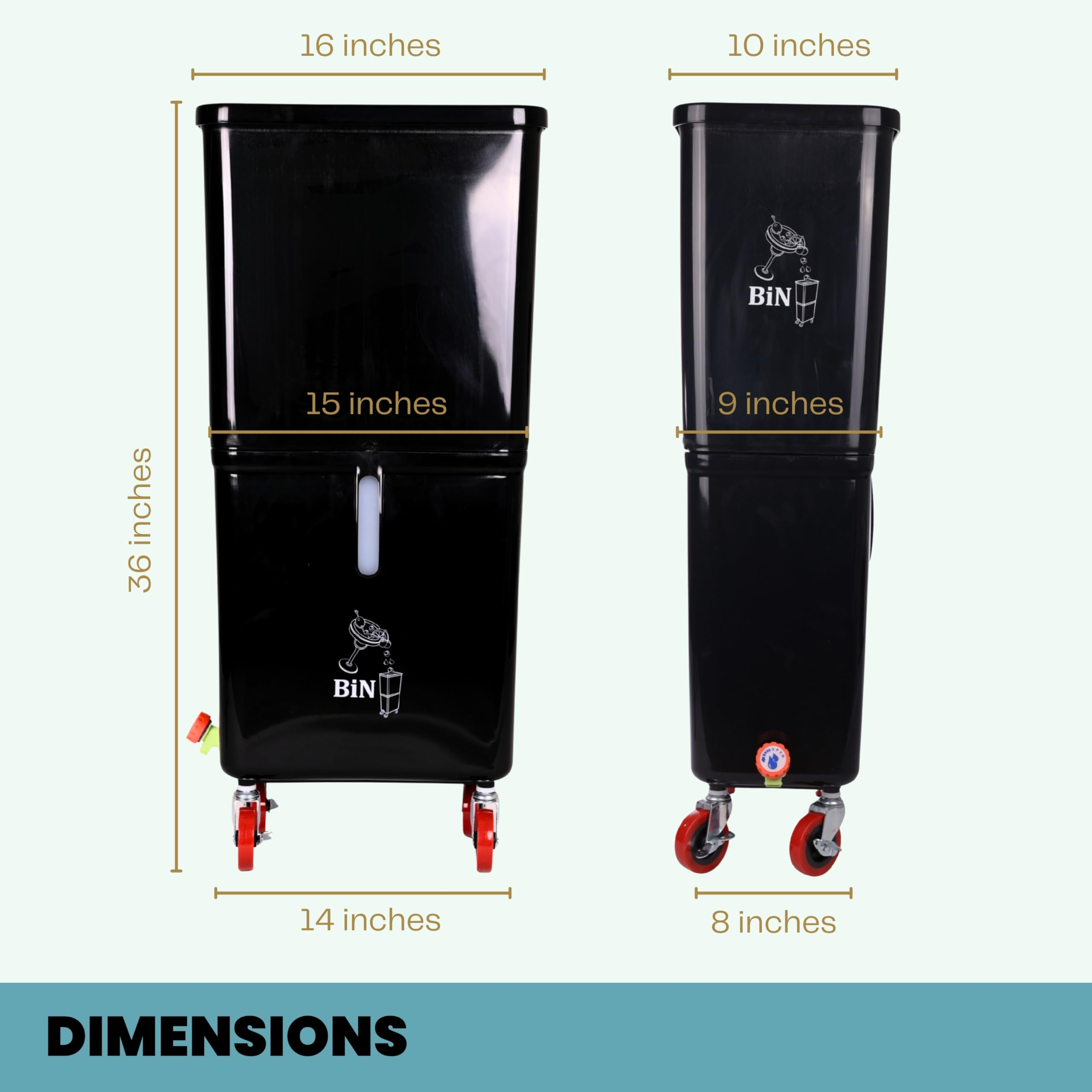 Para bebidas sobrantes, negro, tina de bebidas, contenedor de eliminación de bebidas, recoger cócteles, adornar, té, cerveza, hielo y pajitas, equipo de bar