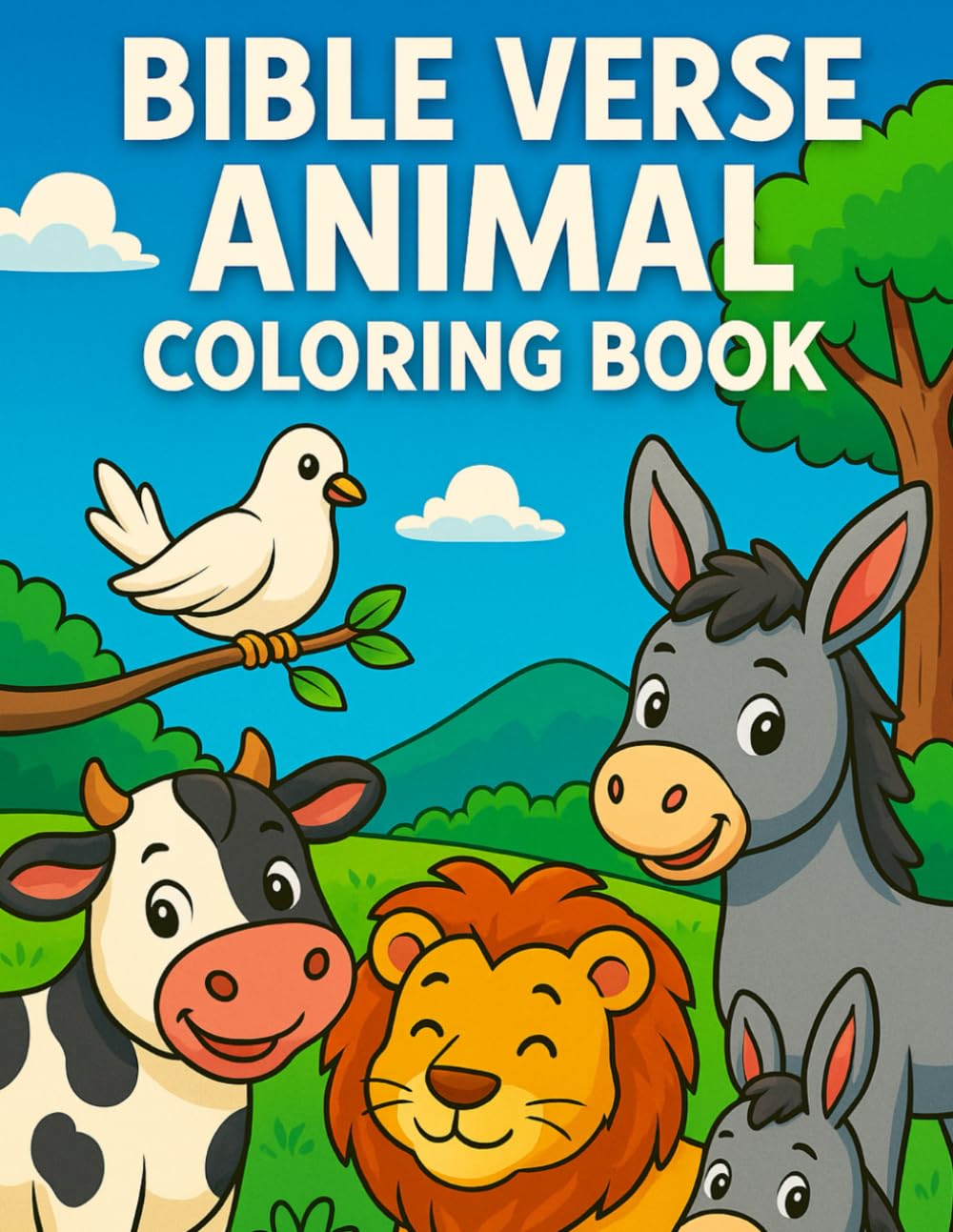 Bible Verse Animal Coloring Book: Fun & Inspiring Scripture with Cute Animals to Color