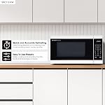 SHARP Four à micro-ondes de comptoir avec amovible 12.4" Table tournante Carousel, 1000 Watt, 1.1 Pieds cubiques, blancs