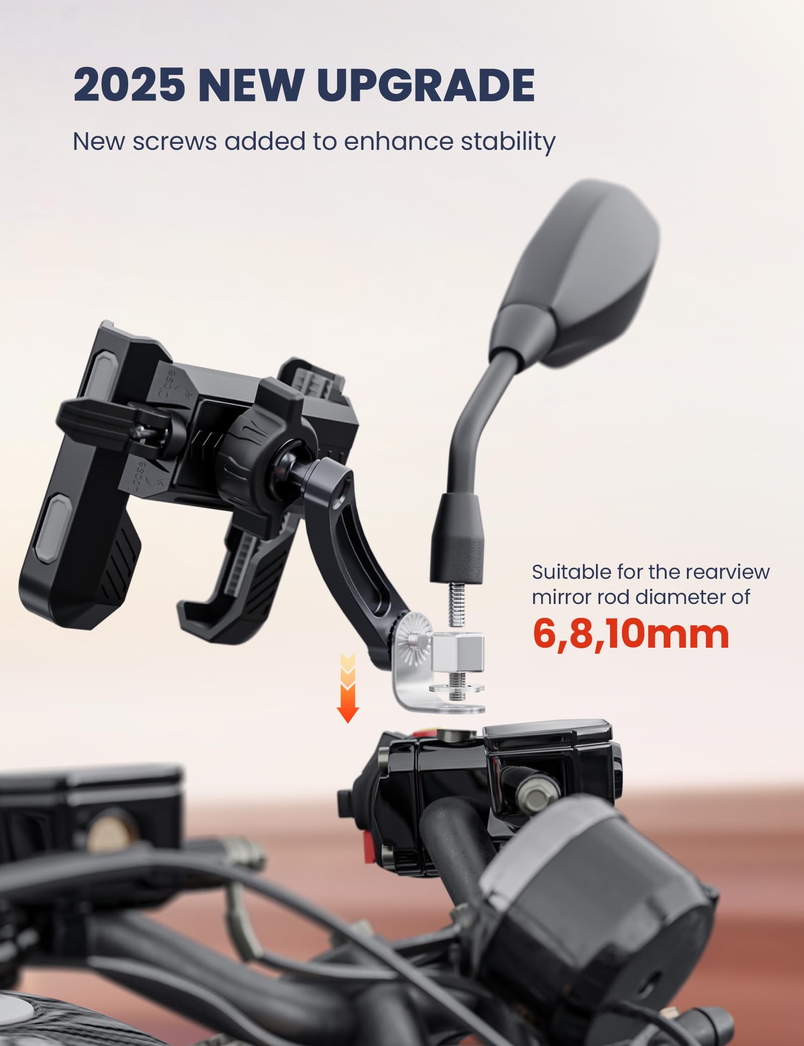 Grefay 2025 Double Damping Vibration Phone Holder For Motorbike - View #5