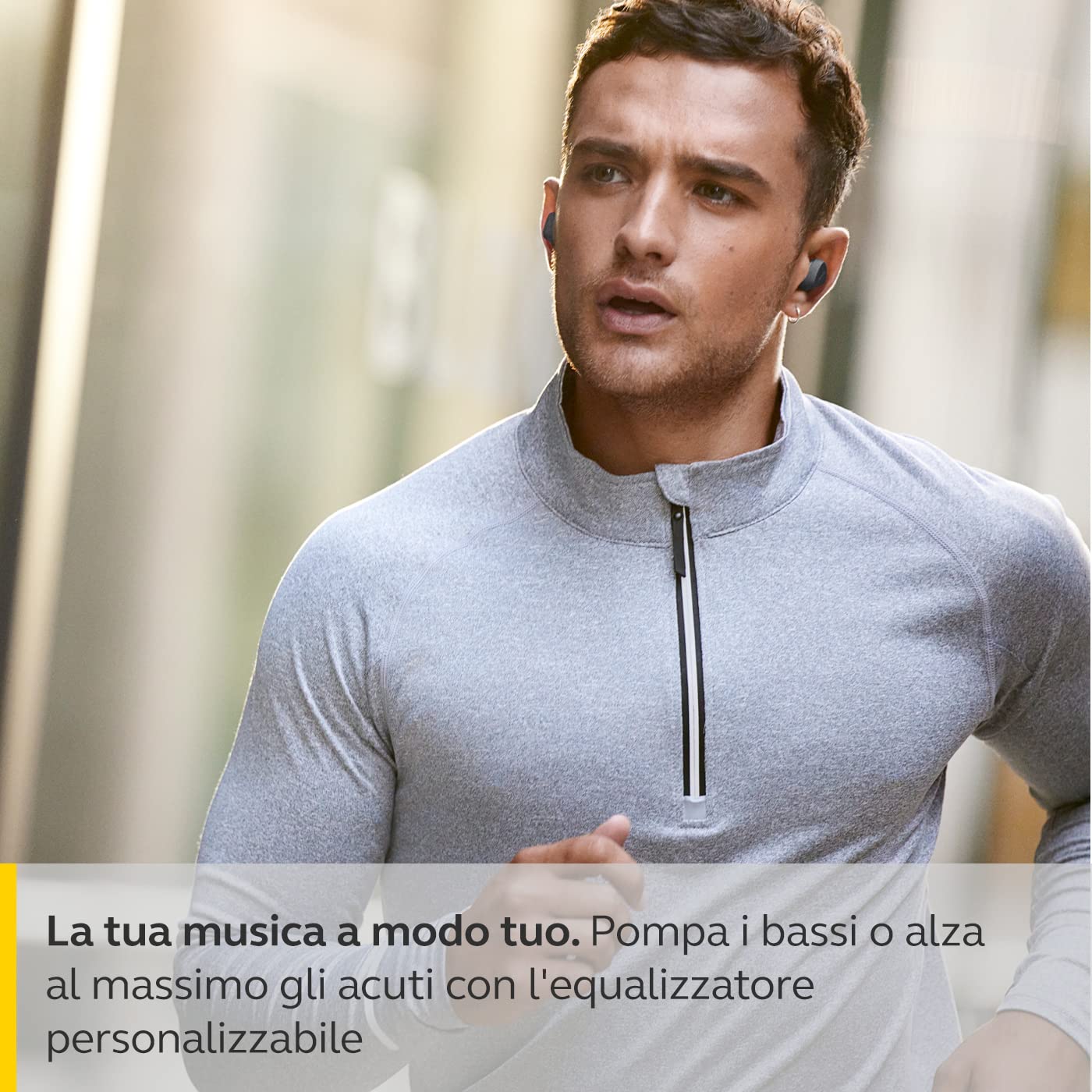 Jabra Elite 4 Active Auricolari Bluetooth In-Ear, Auricolari Wireless Con Secure Sport Fit, 4 Microfoni Integrati, Cancellazione Attiva Del Rumore E Tecnologia Hearthrough Regolabile, Nero