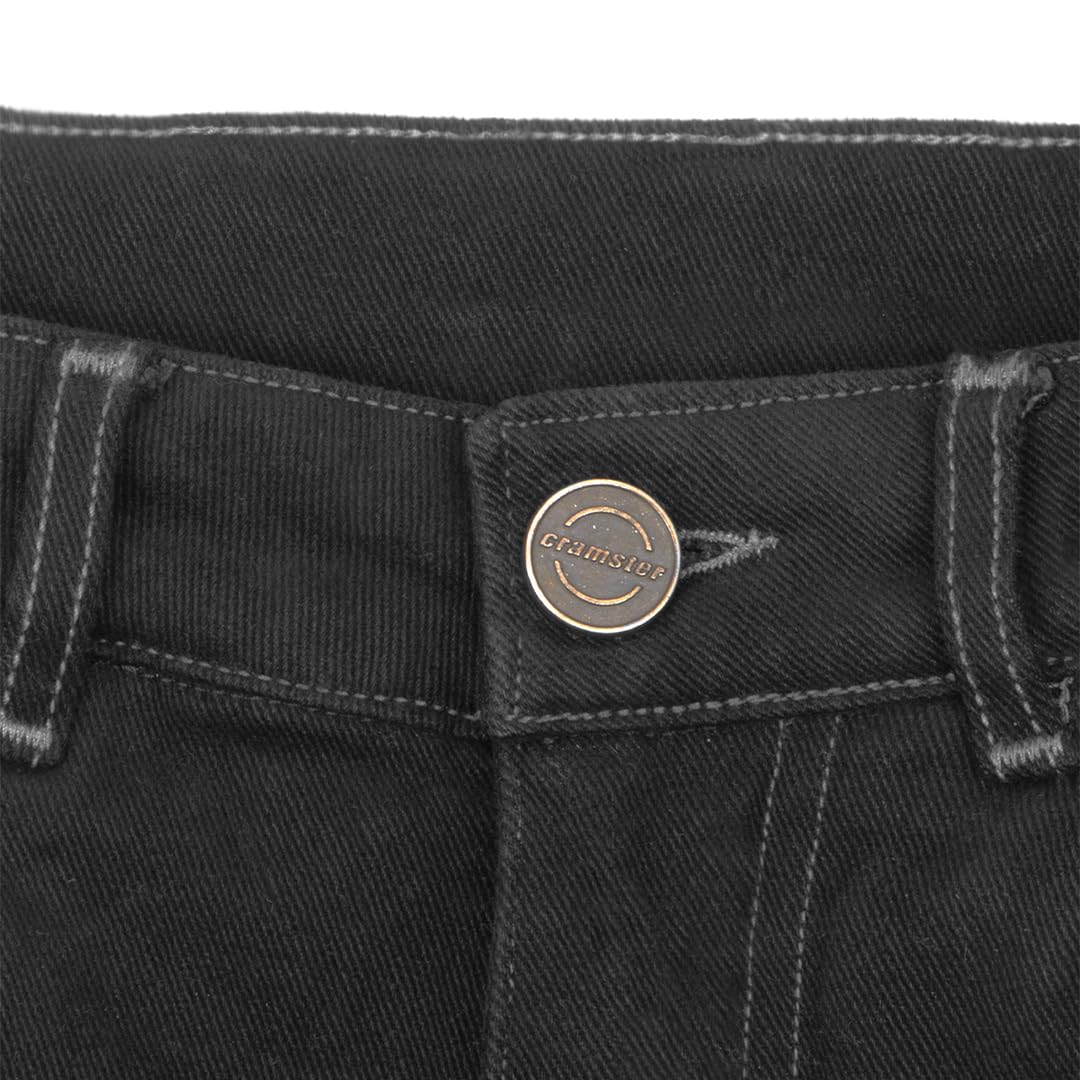 Cramster Velocity Motorcycle Jeans | Impact Protection | Abrasion Resistance | Classic 5-Pocket Design - Black, 3XL - Image 6 thumbnail