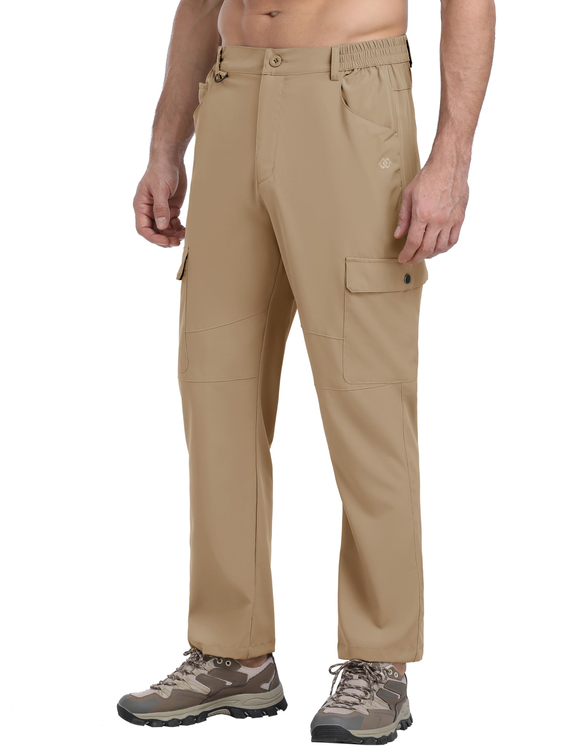 MoFiz Pantalon de randonnée léger pour homme - Séchage rapide - Pantalon cargo respirant - Pantalon fonctionnel avec 6 poches