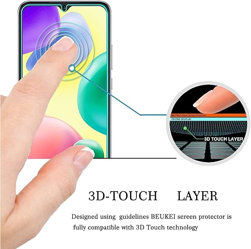 Miniatura 2 de Paquete de 3 protectores de pantalla de vidrio templado compatibles con Xiaomi Redmi 10A / Redmi 10 5G, (no compatible con Redmi 10C / Redmi 10
