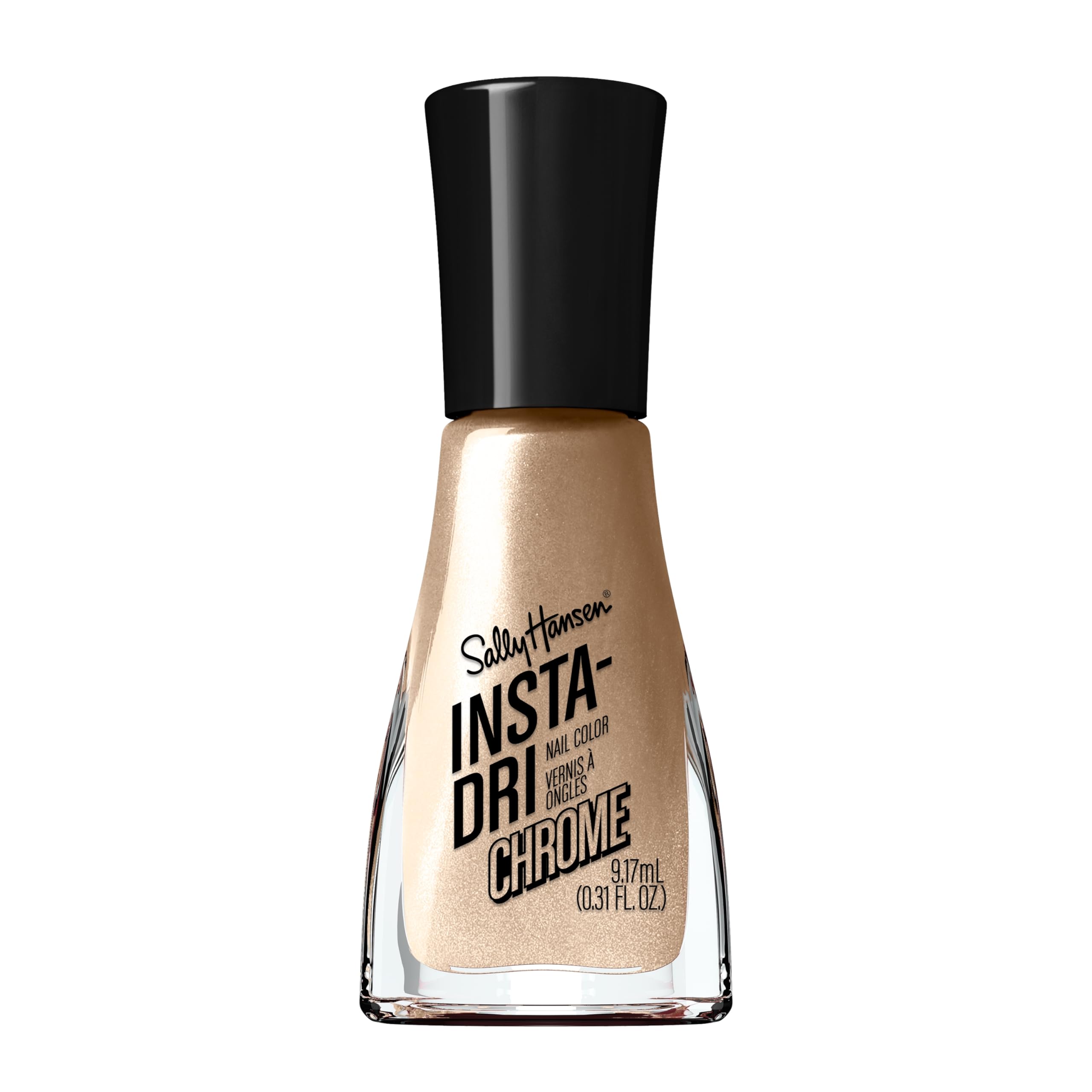 Sally Hansen Insta-Dri Nail Polish Chrome Top Coat Quick Dry Long Lasting Streak-Free Shine Opaque Lustrous Gold Metallic