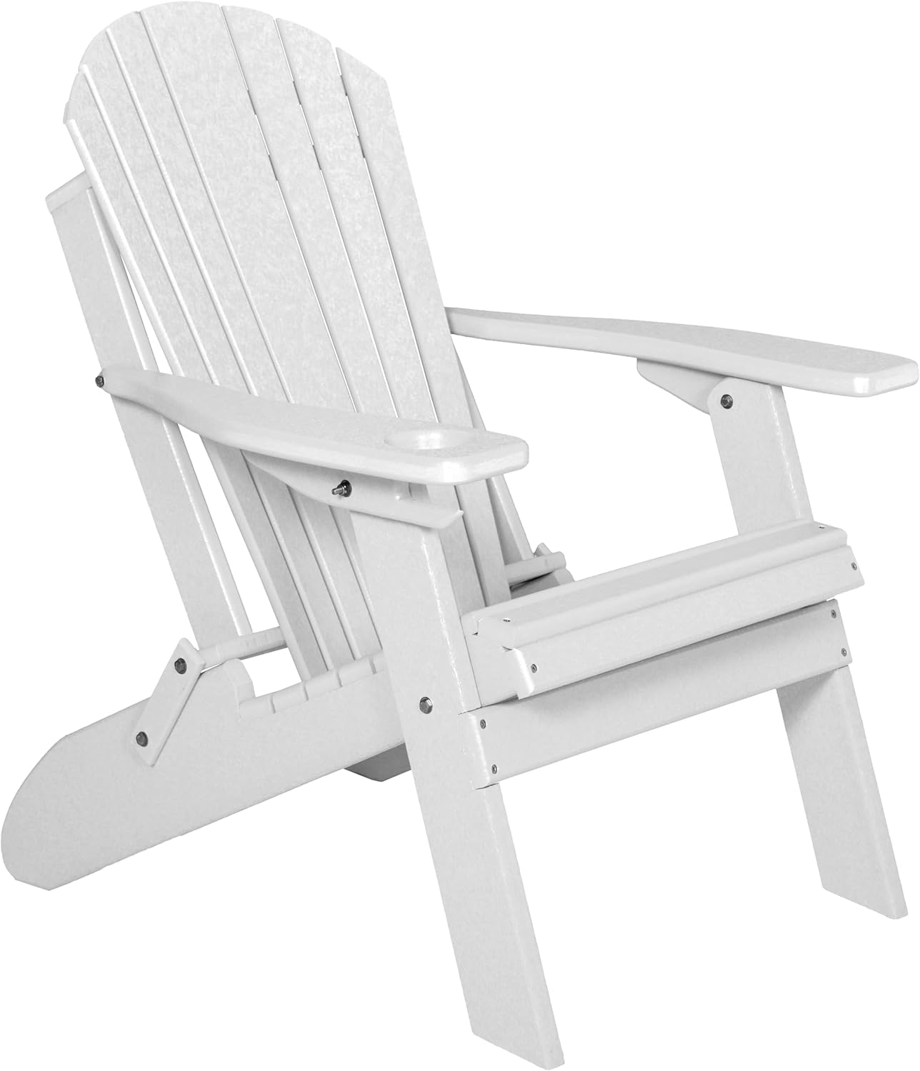 Furniture Barn USA Poly Folding Adirondack Chair with Smart Phone Holder, Bright Purple
