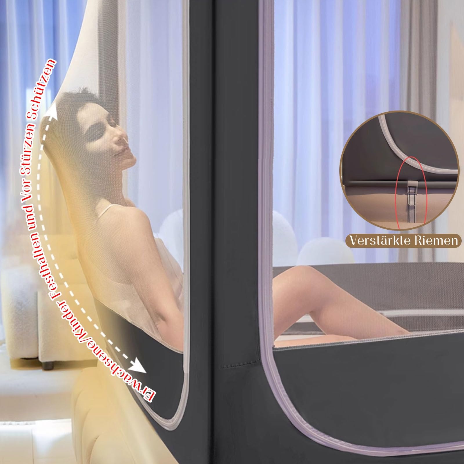 Schatten Moskitonetz mit Baldachin & Verdunkelungsvorhänge Datenschutz Mückennetz mit Ständer für Einzelbett Doppelbett Feinmaschiges Moskitonetze für Zuhause Schlafzimmer Kinderzimmer & Reise