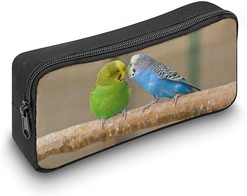 Miniatura 6 de Periquitos Love-Birds Parrots on Branch - Estuche para lápices duradero, gran capacidad, estuche para lápices
