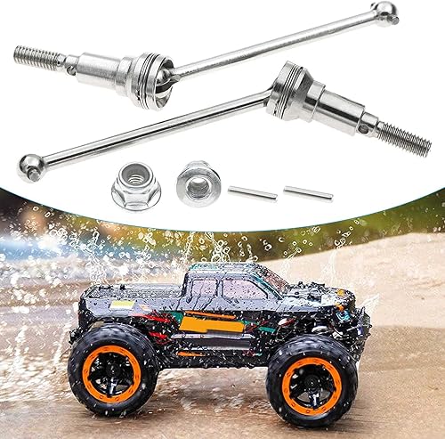 Miniatura 7 de kingsea Eje de transmisión de aluminio metálico, M16105 RC Eje de transmisión frontal compatible con HAIBOXING116 16889 16889A S1601 RC Cars Trucks