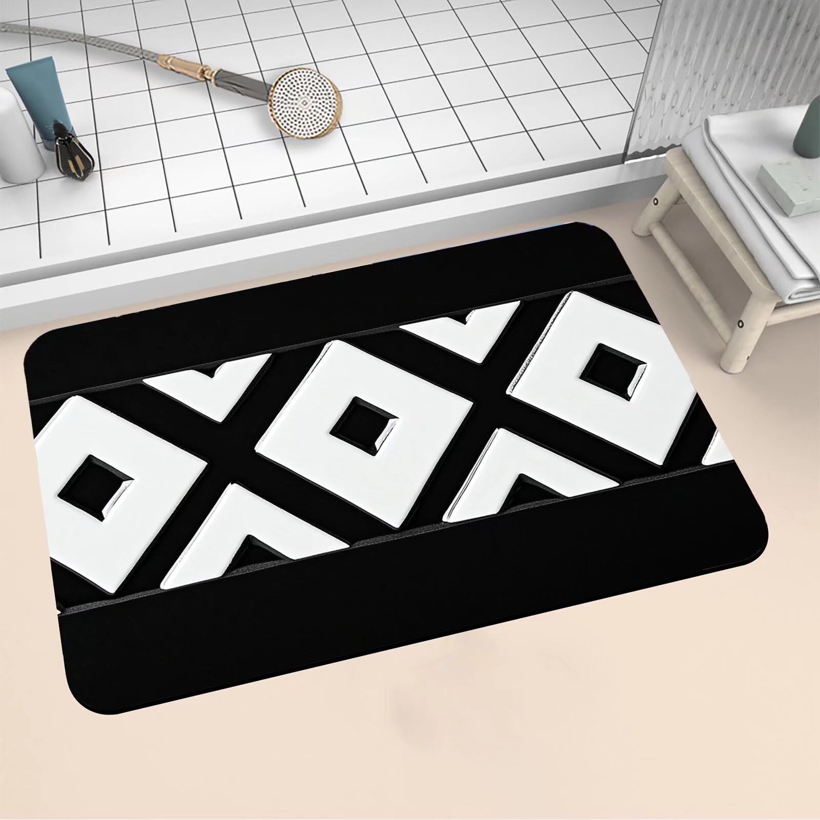 Bath mat rug de diatomita absorbente de 40x60cm lavable y antideslizante