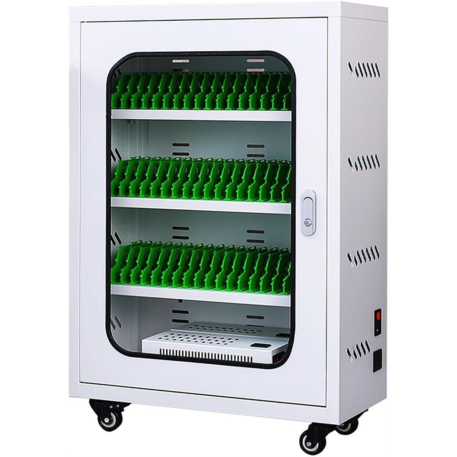 FHRKA Cell Phone Charging Stations Device Mobile Charging Station and Storage Cart, 60-Slot Portable Cellphone Charging Locker