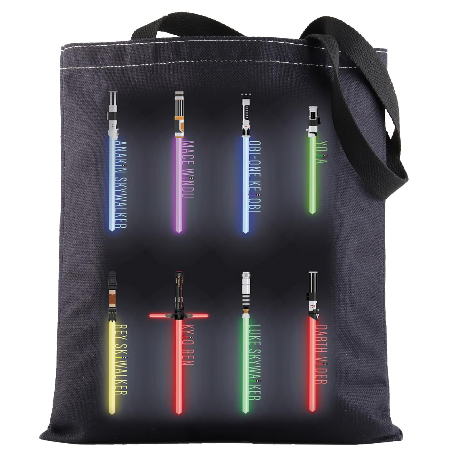 G2TUP Star Lightsabers Canvas Tote Bag Heroes of Galaxy Gift Death Star Shoulder Bag Lightsabers Merch