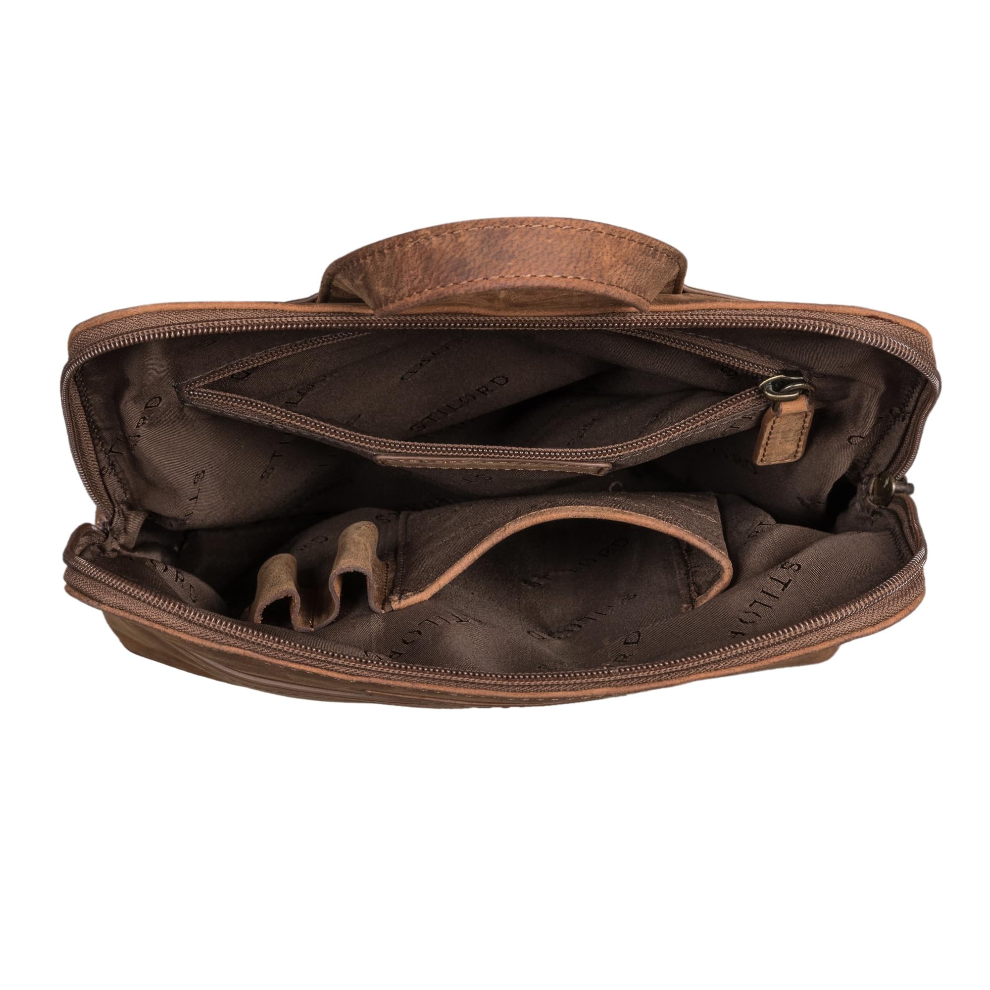 STILORD Heidi Eleganter Lederrucksack Damen Echtleder klein wasserdicht, Rauleder und diebstahlsicher ideal als Rucksackhandtasche, Vintage Daypack und Retro Cityrucksack mittel-groß