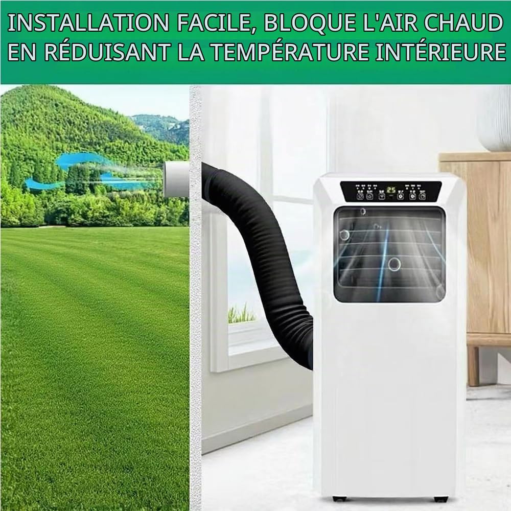 Manchon isolant pour tuyau CA portable, 150 x 50 cm, couvercle isolant, tuyau d'échappement, climatisation, couvercle isolant AC, isolation de tuyau CA portable