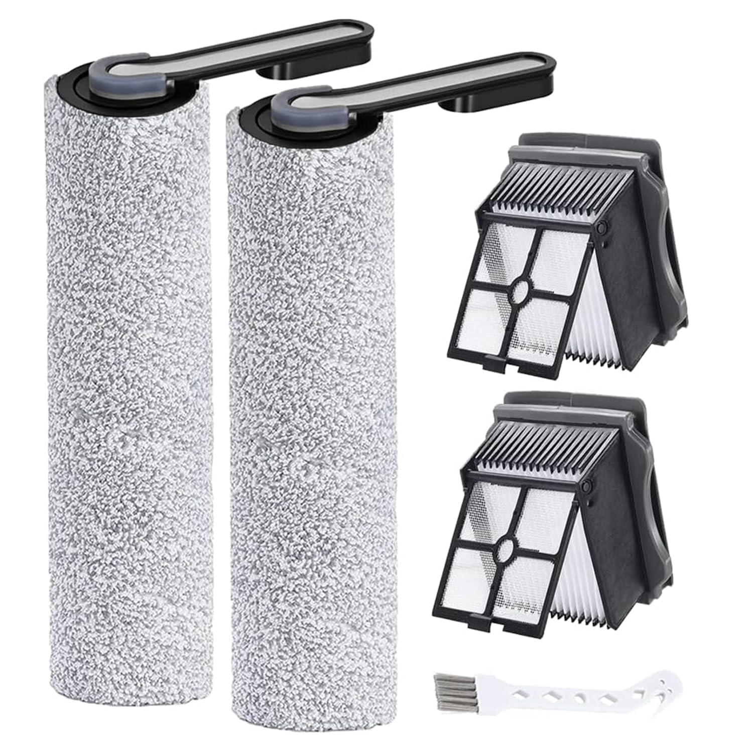 Spazzole a Rullo e Filtri HEPA Compatibili per Tineco Floor One S5, S5 Pro, S5 Pro 2 e S5 Extreme, 2 Spazzole a Rullo, 2 Filtri per Floor One S5, Pezzo di Ricambio, Accessorio per S5 Pro