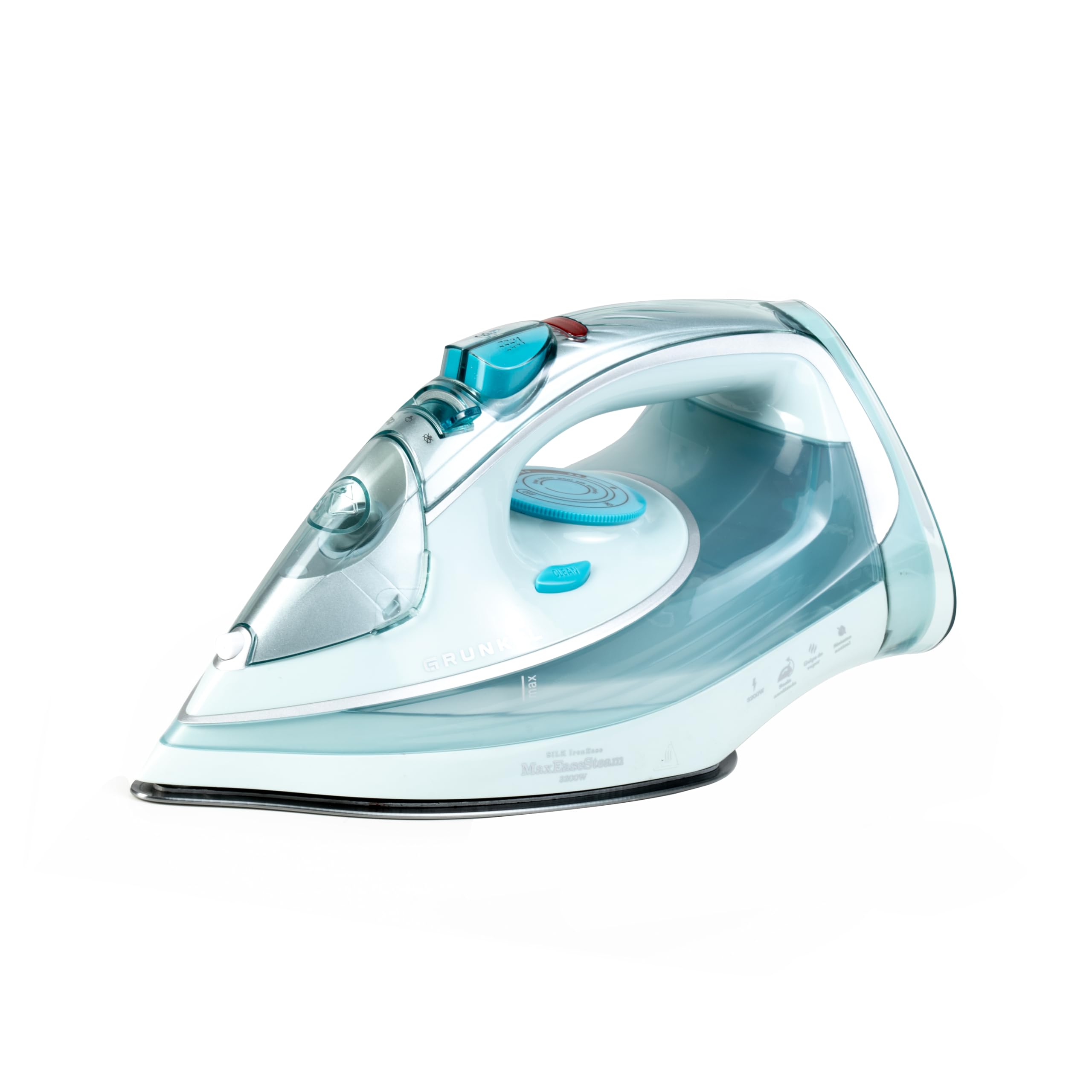 Grunkel - Plancha de Vapor - Control de Caudal de Vapor, Función Antical y Antigoteo. Golpe de Vapor de 1g y 30g/min de Vapor Continuo. Capacidad de Depósito de 300-370ml (Potencia: MAXTOP 3200W)