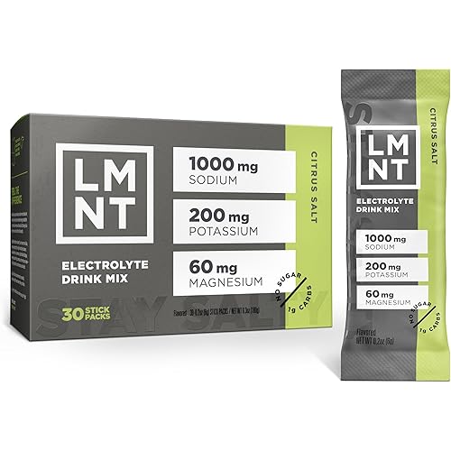 LMNT Zero Sugar Electrolytes - Citrus Salt | Drink Mix | 30-Count