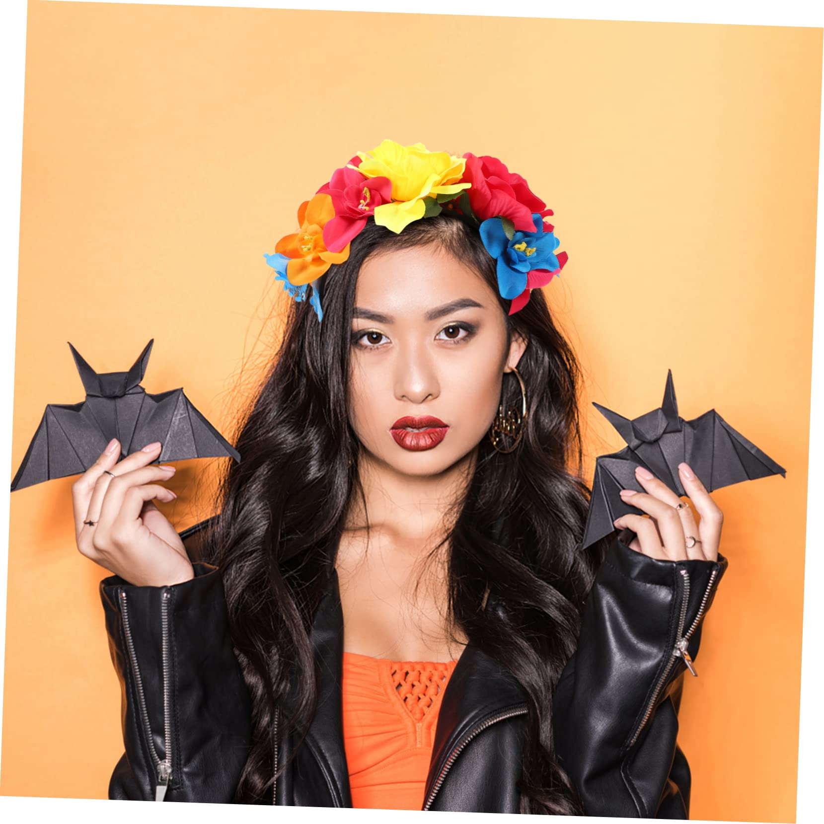 FOMIYES 5 Piezas diadema de halloween tiara de flores diadema floral para mujer pasadores de pelo broche de pelo fiesta cosplay de pelo rosa las flores horquilla guirnalda Venda