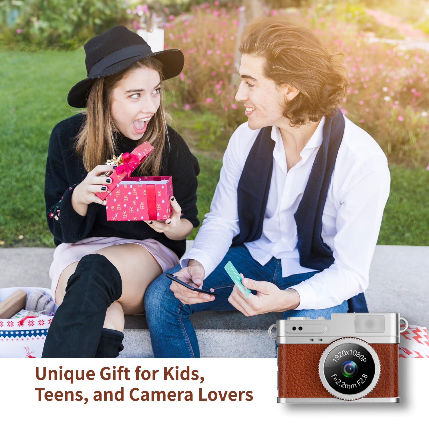 Mini fotocamera digitale retrò FHD 1080p FHD, piccole fotocamere portatili piccole e compatte vintage, registratore video tascabile con scheda da 32 GB per registrare viaggi e studi (nero)