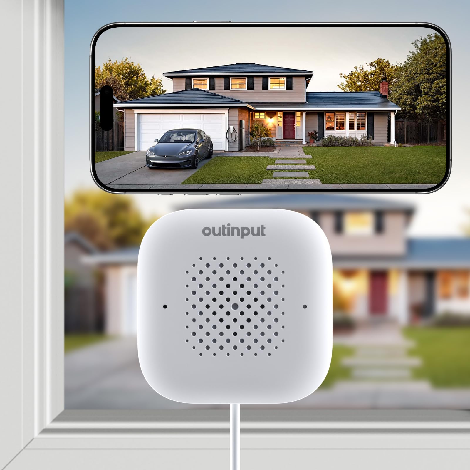 Outinput 3MP 2K Indoor Window Camera - 2.4GHz & 5GHz WiFi Window Cameras for Home Security Looking Outside with AI Color Night Vision