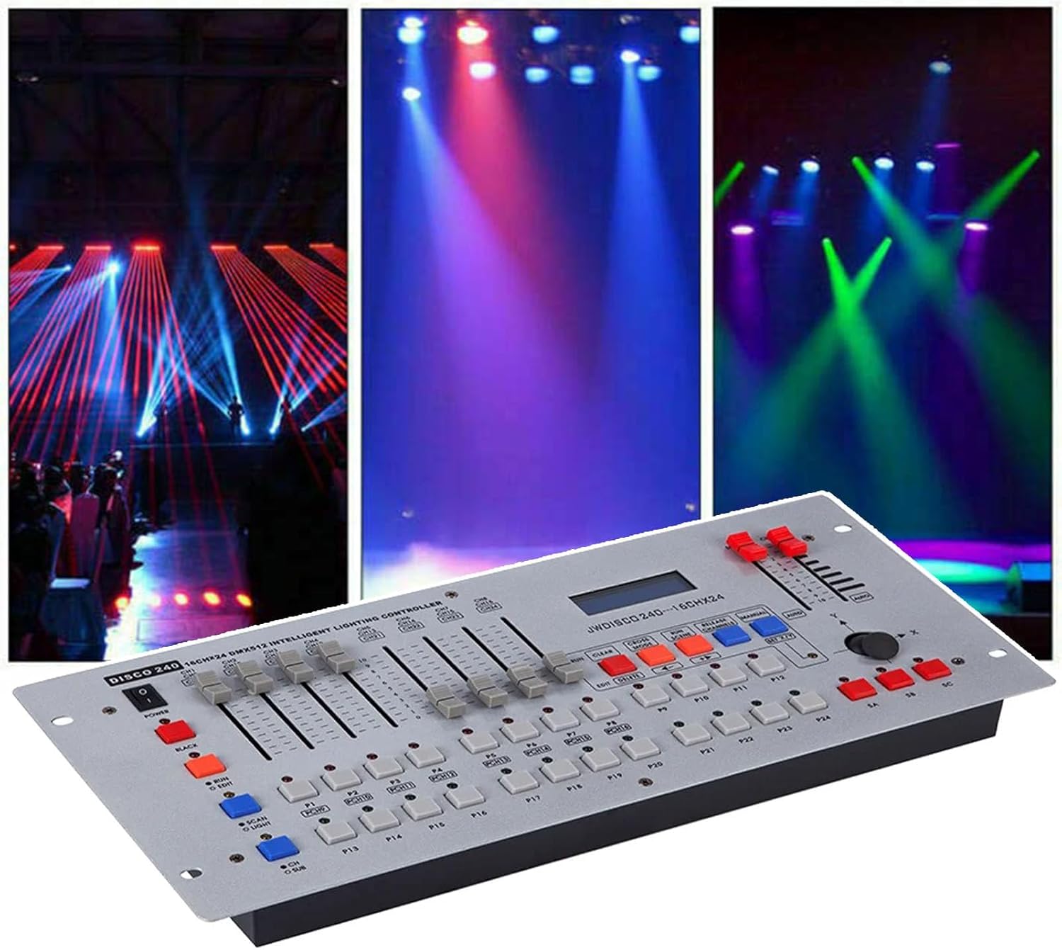HDaspijh DMX Controller, 240 Channels DMX 512 DJ DMX Console Equipment For Stage Wedding And Event Lighting Controller, Controller Panel for Editing Program of Stage Lighting Runing