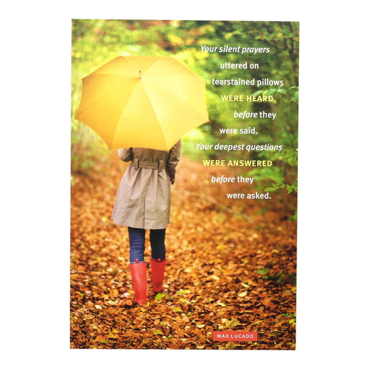 DaySpringMax Lucado Difficult Times Greeting Cards w Embossed Envelopes - Rain Boots, 6 Count